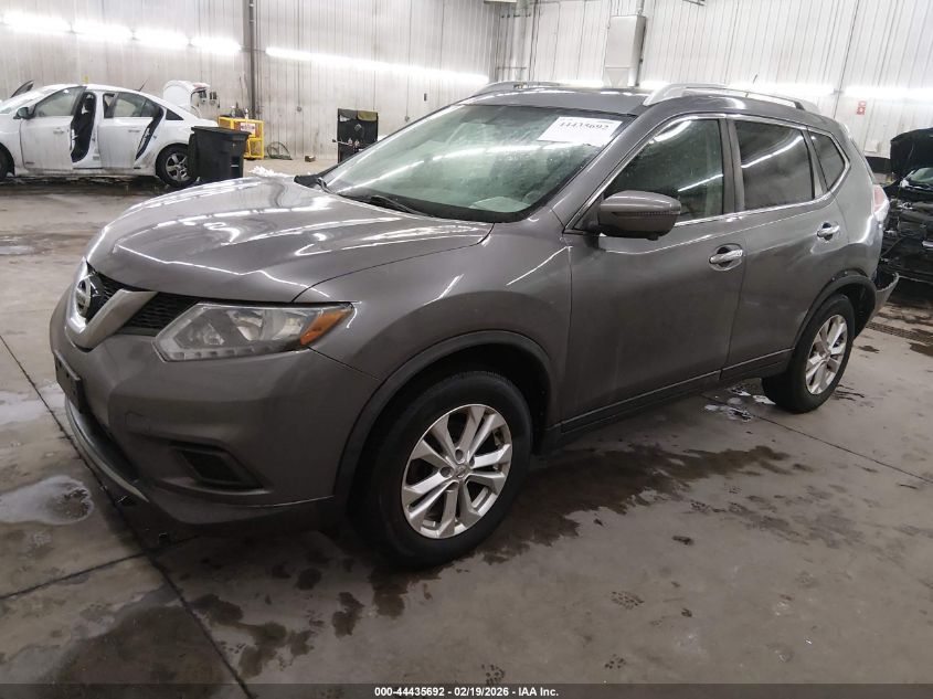 2016 Nissan Rogue Sv VIN: 5N1AT2MV5GC815599 Lot: 44435692