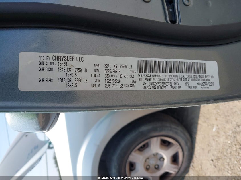 2009 Dodge Journey 2.4 Se Grey Lot 111044436559 Vin 3D4GG47B79T566331