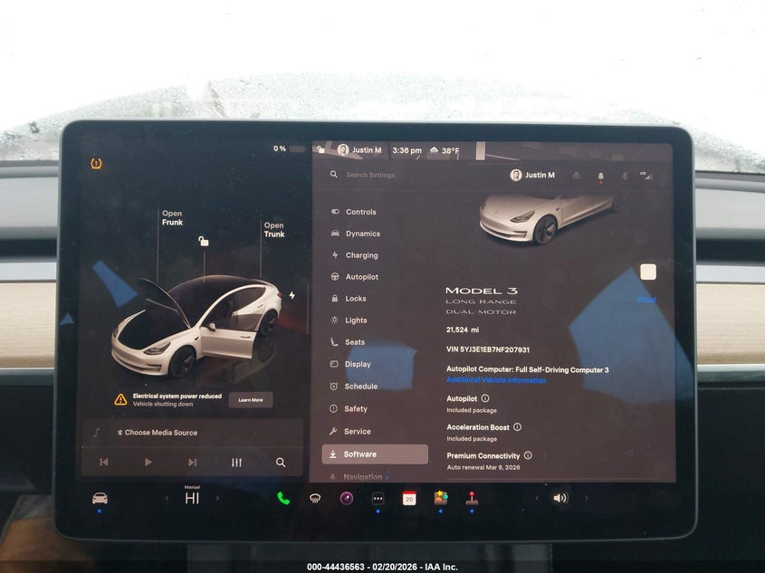 2022 Tesla Model 3 Long Range Dual Motor All-Wheel Drive VIN: 5YJ3E1EB7NF207931 Lot: 44436563