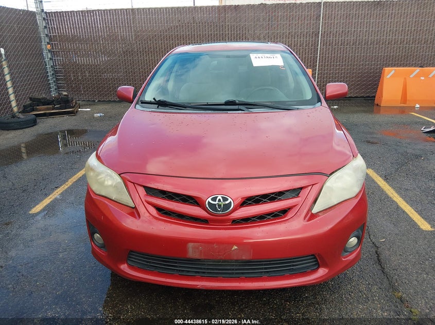 2012 Toyota Corolla 1.8 Le red Lot 111044438615 Vin 5YFBU4EEXCP004933