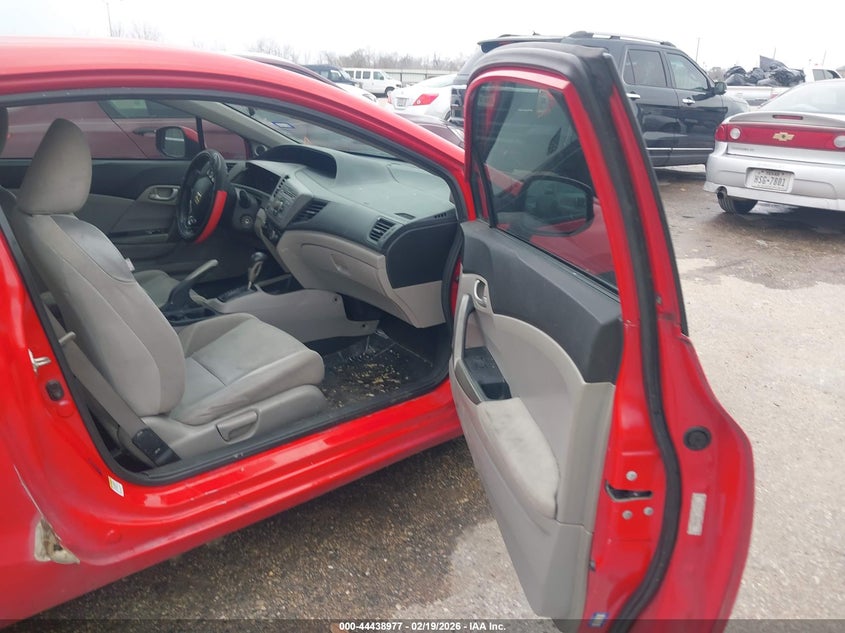 2012 Honda Civic 1.8 Lx red Lot 111044438977 Vin 2HGFG3B59CH512342