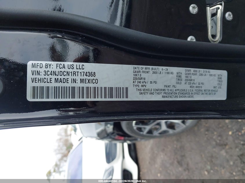 3C4NJDCN1RT174368 2024 Jeep Compass 2.0 Limited 4X4 black