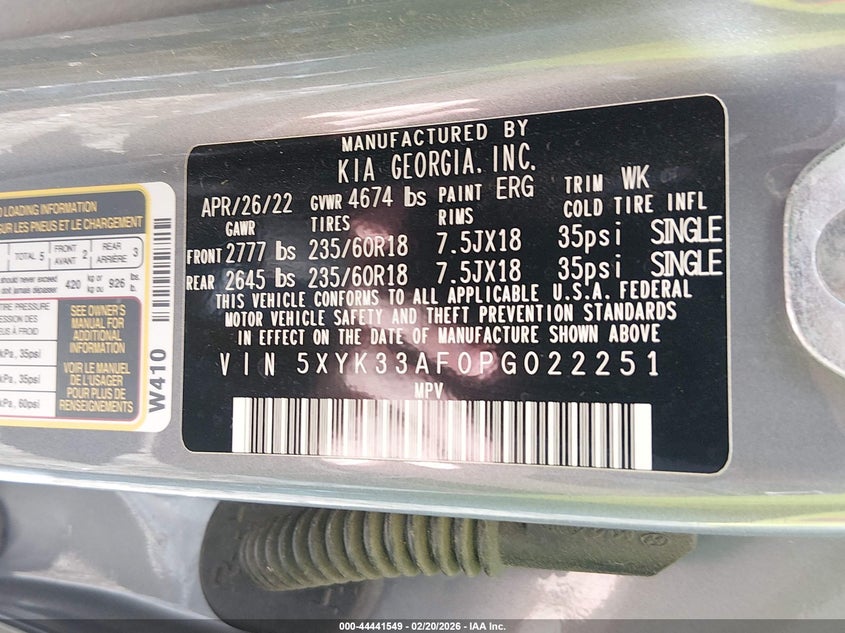 2023 Kia Sportage Ex VIN: 5XYK33AF0PG022251 Lot: 44441549