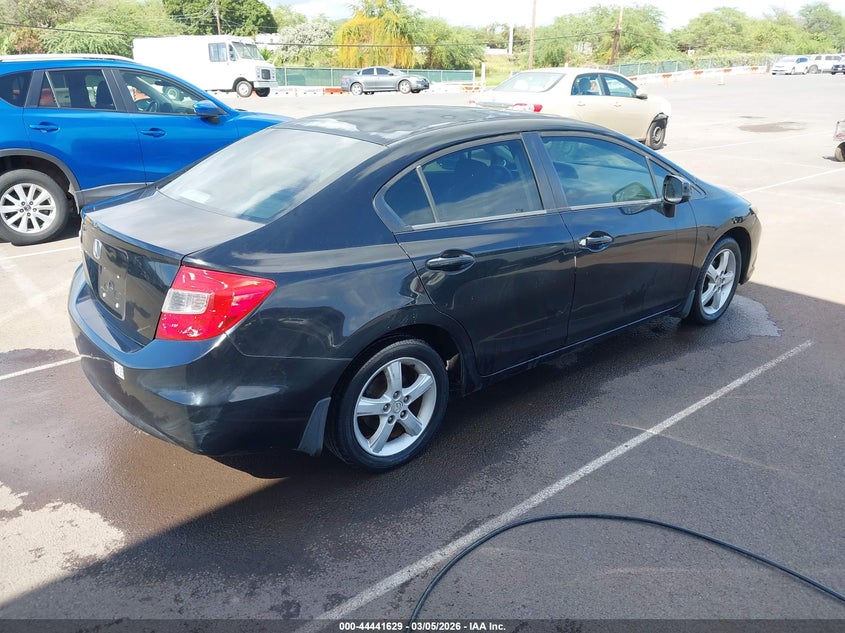 2012 Honda Civic 1.8 Ex Black Lot 111044441629 Vin 19XFB2F8XCE306678