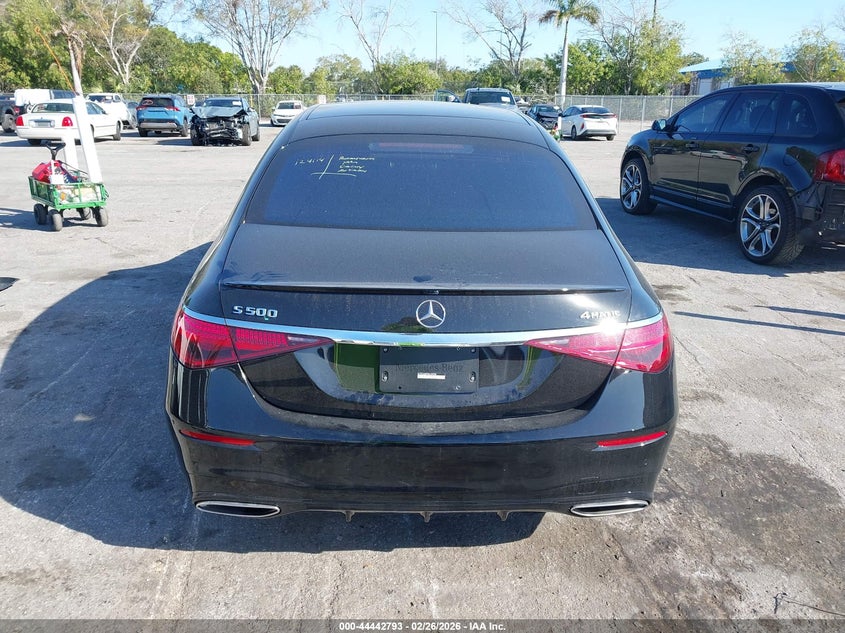 2022 Mercedes-Benz S 500 4Matic VIN: W1K6G6DB7NA159500 Lot: 44442793