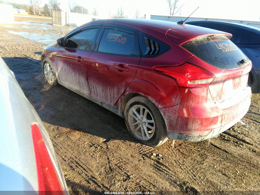 Vin: 1fadp3k23fl200297, lot: 44939873, ford focus se 20153