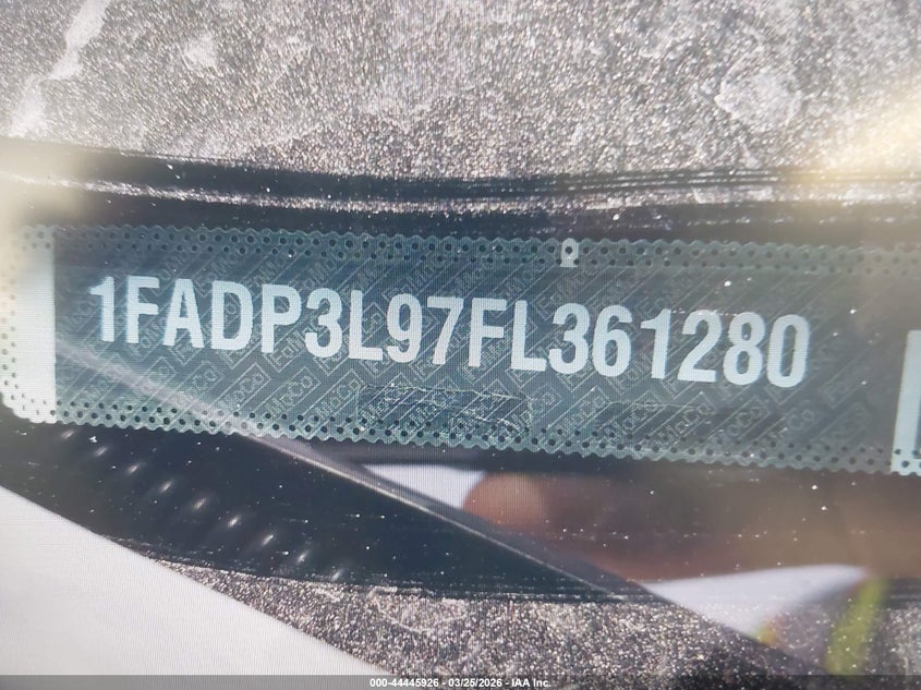 2015 Ford Focus St VIN: 1FADP3L97FL361280 Lot: 44445926