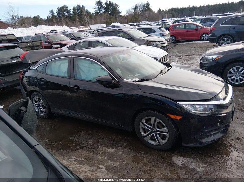 2018 Honda Civic 2.0 Lx black Lot 111044446176 Vin 2HGFC2F53JH588667