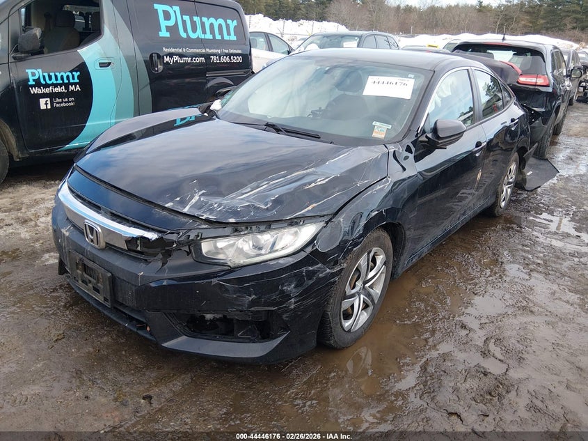 2018 Honda Civic 2.0 Lx black Lot 111044446176 Vin 2HGFC2F53JH588667