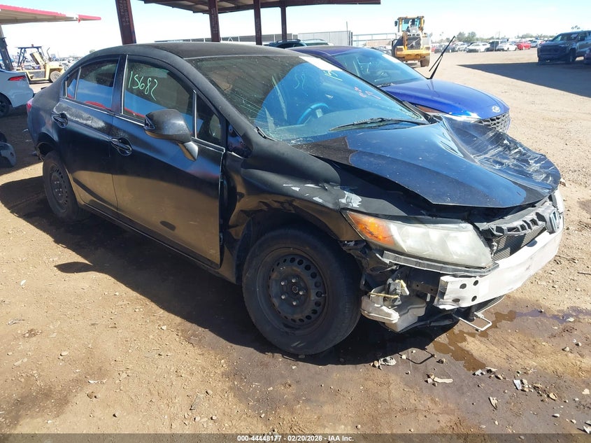 2012 Honda Civic 1.8 Lx black Lot 111044448177 Vin 2HGFB2F52CH602581