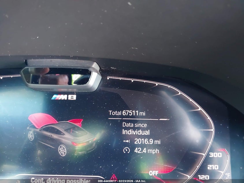 2020 BMW M8 Competition VIN: WBSAE0C03LCD69323 Lot: 44450017