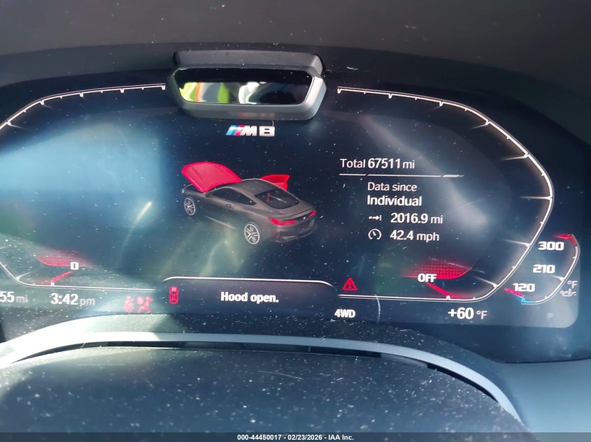 2020 BMW M8 Competition VIN: WBSAE0C03LCD69323 Lot: 44450017