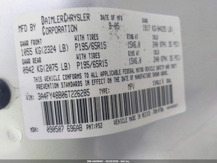 2006 Chrysler Pt Cruiser