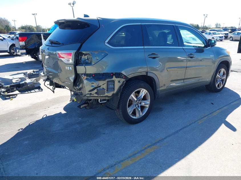 Vin: 5tddcrfh0gs017642, lot: 44947983, toyota highlander hybrid limited platinum v6 20164