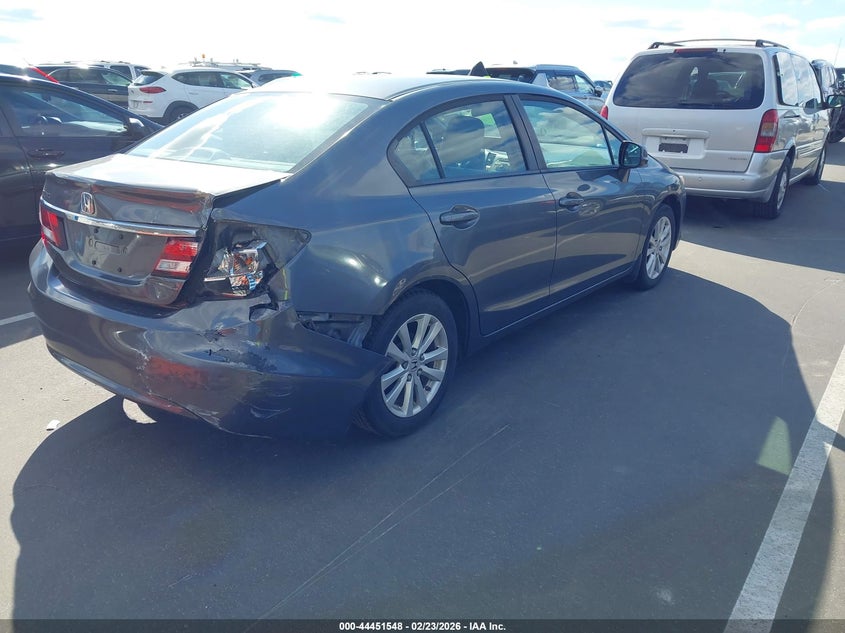 2012 Honda Civic 1.8 Ex grey Lot 111044451548 Vin 19XFB2F88CE334740