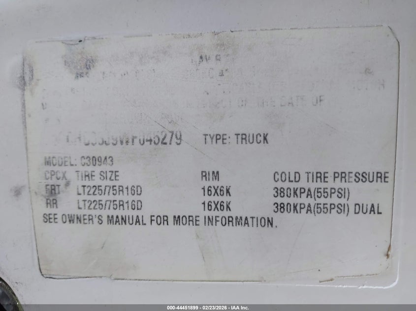 1998 CHEVROLET C/K TRUCK 7.4L V-8 290HP