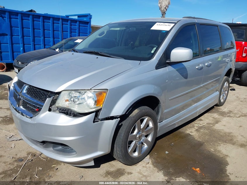 2012 Dodge Caravan 3.6 Grand Sxt silver Lot 111044452656 Vin 2C4RDGCG1CR284469