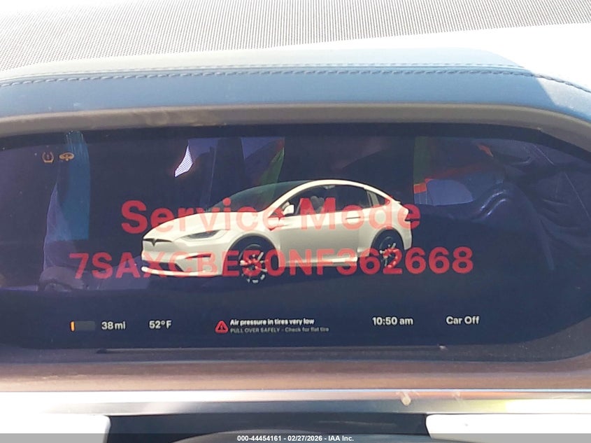 2022 Tesla Model X Dual Motor All-Wheel Drive VIN: 7SAXCBE50NF362668 Lot: 44454161