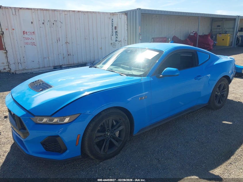 2024 Ford Mustang 5.0 Gt Fastback blue Lot 111044455927 Vin 1FA6P8CF3R5429269