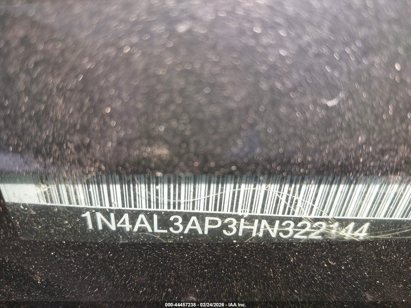 VIN 1N4AL3AP3HN322144 2017 NISSAN ALTIMA 2.5 S