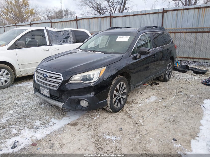 Vin: 4s4bsajc0f3303509, lot: 44954117, subaru outback 2.5i limited 20152
