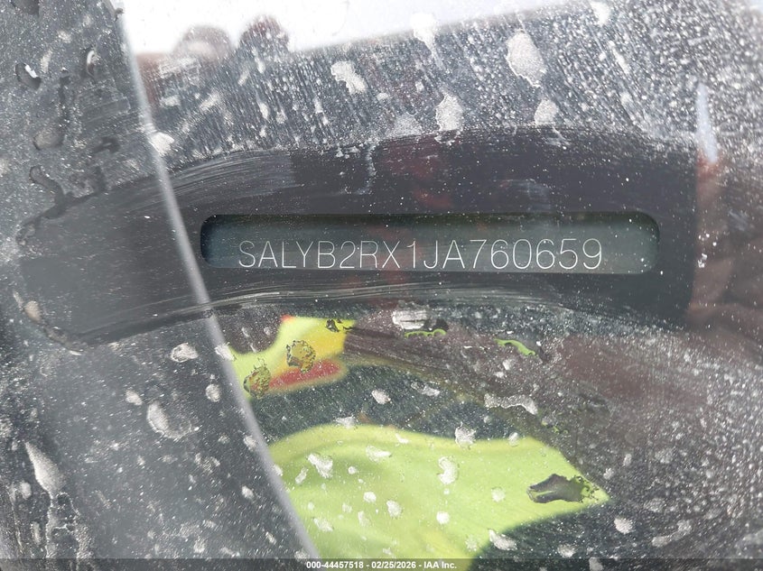 2018 Land Rover Range Rover Velar P250 S VIN: SALYB2RX1JA760659 Lot: 44457518