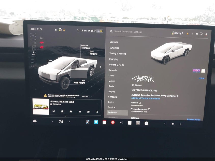 2025 Tesla Cybertruck All-Wheel Drive VIN: 7G2CEHED1SA081551 Lot: 44460930