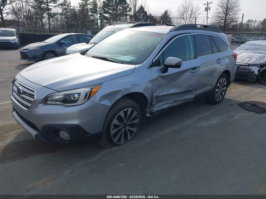 Vin: 4s4bsenc8f3253055, lot: 44957867, subaru outback 3.6r limited 20152