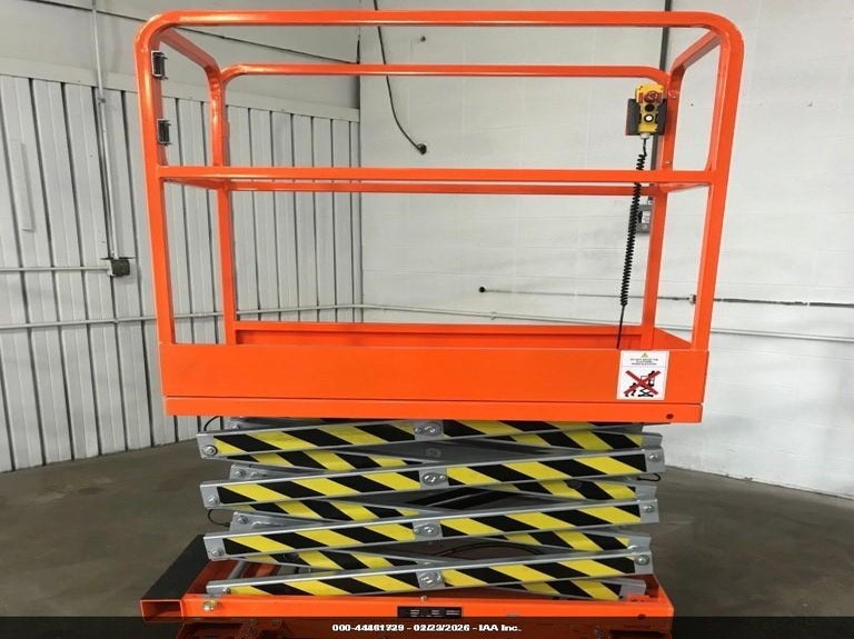 2025 Orange Scissor Lift P/U At Branch