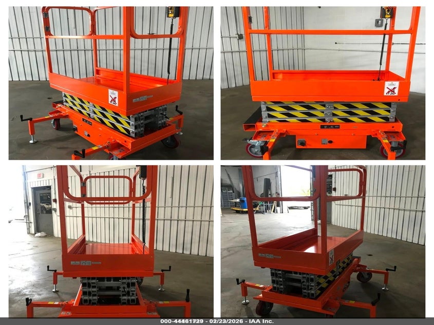 2025 Orange Scissor Lift P/U At Branch