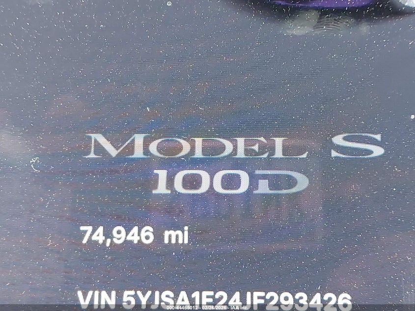 2018 Tesla Model s 100D/75D/P100D blue Lot 111044465012 Vin 5YJSA1E24JF293426