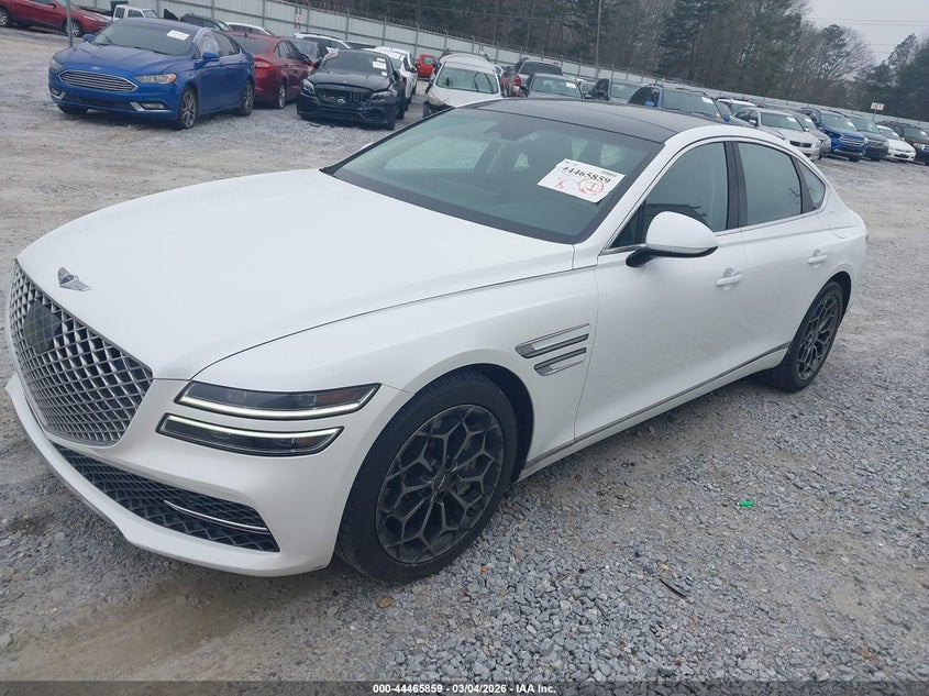 Vin: kmtgc4sd8mu064526, lot: 44962526, genesis g80 3.5t rwd 20212