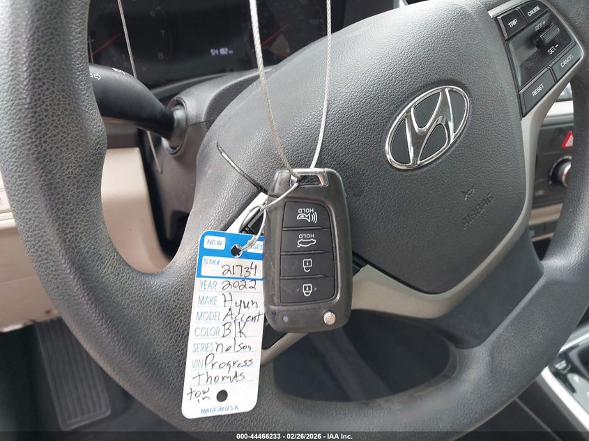 2022 Hyundai Accent 1.6 Se black Lot 111044466233 Vin 3KPC24A63NE176864