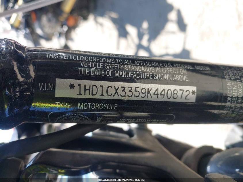 2009 Harley-Davidson Xl1200 L VIN: 1HD1CX3359K440872 Lot: 44466373