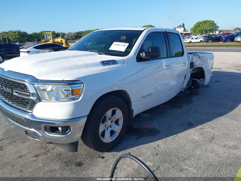 Vin: 1c6rrebt9nn253627, lot: 44963415, ram 1500 big horn  4x2 6'4 box 20222