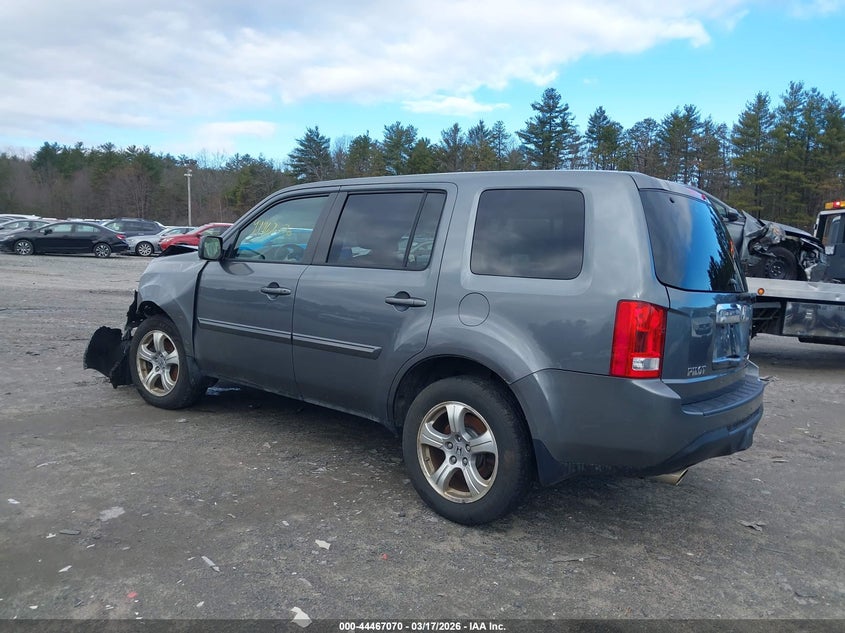 Vin: 5fnyf4h61db029712, lot: 44963737, honda pilot ex-l 20133