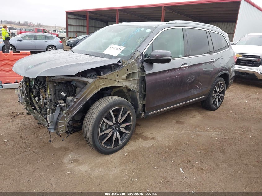 VIN 5FNYF6H97MB031180 2021 HONDA PILOT AWD TOURING 8 PASSENGER