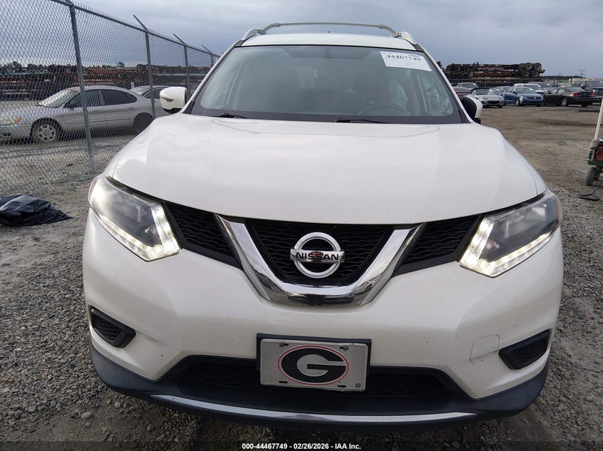 2016 Nissan Rogue 2.5 Sv white Lot 111044467749 Vin KNMAT2MT0GP595901
