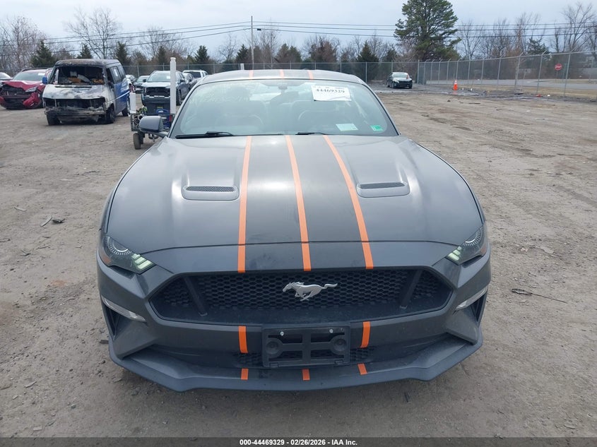 2019 Ford Mustang 5.0 Gt Premium grey Lot 111044469329 Vin 1FA6P8CF0K5189636
