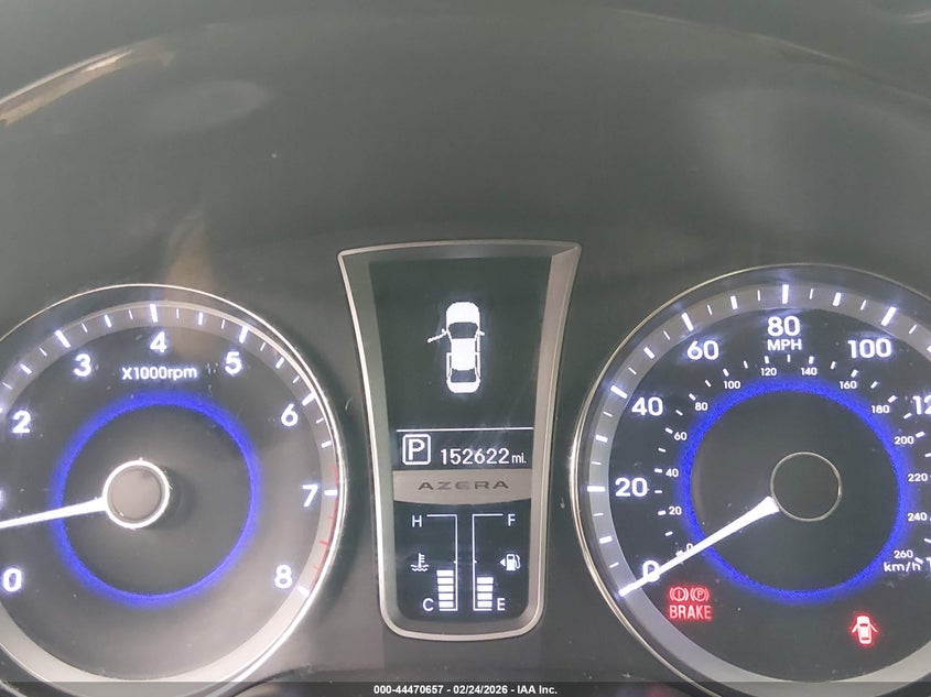 2013 Hyundai Azera VIN: KMHFH4JG1DA309171 Lot: 44470657