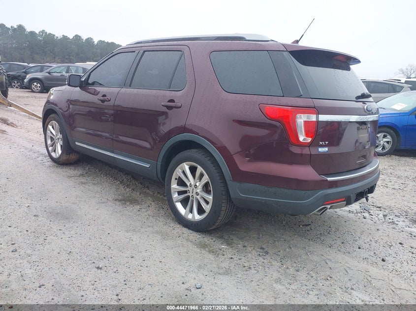 Vin: 1fm5k7d89jga33799, lot: 44968643, ford explorer xlt 20183