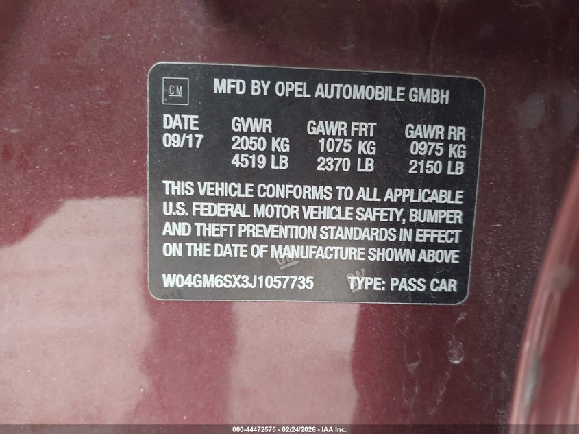 2018 Buick Regal Sportback Preferred Ii VIN: W04GM6SX3J1057735 Lot: 44472575