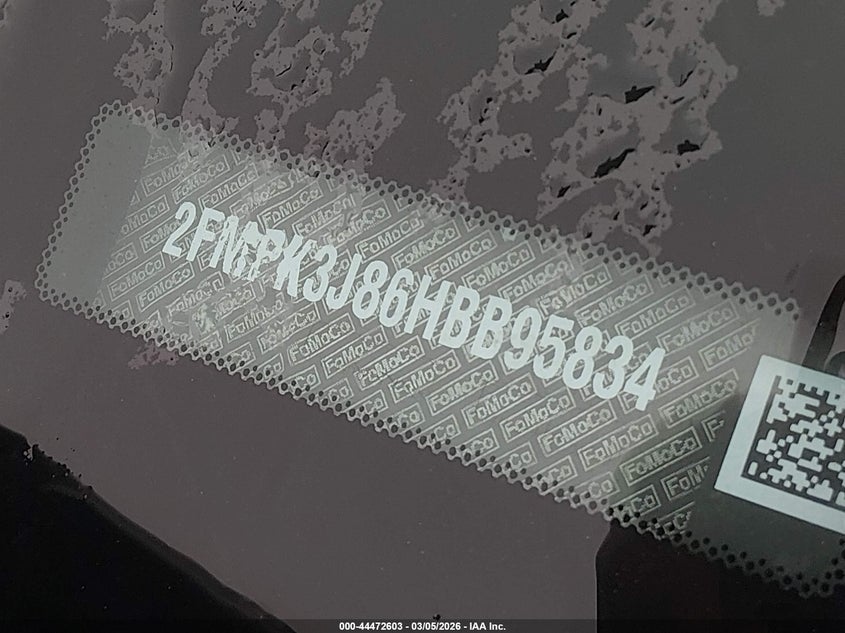 2017 Ford Edge Sel VIN: 2FMPK3J86HBB95834 Lot: 44472603