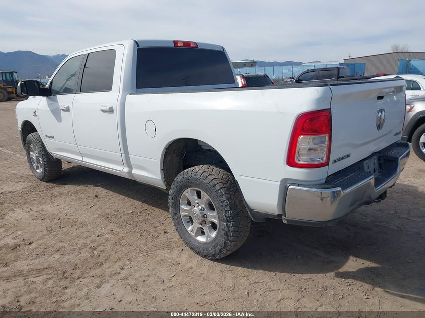 Vin: 3c6ur5dl0ng439542, lot: 44969496, ram 2500 big horn  4x4 6'4 box 20223