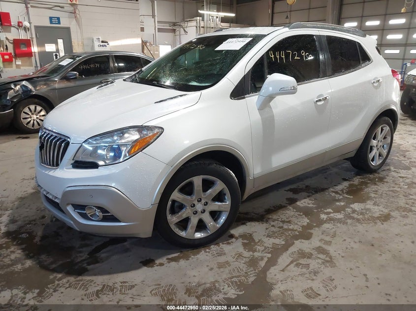 Vin: kl4cjdsb7eb595774, lot: 44969627, buick encore premium 20142
