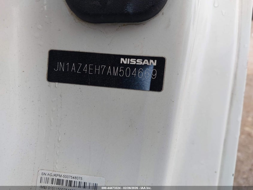 2010 Nissan 370Z Nismo VIN: JN1AZ4EH7AM504669 Lot: 44473324
