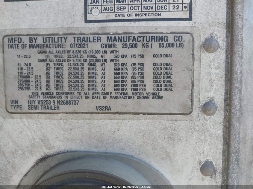 2022 OTHER UTILITY TRAILER MFG UTILITY TRAILER MFG VAN N/A