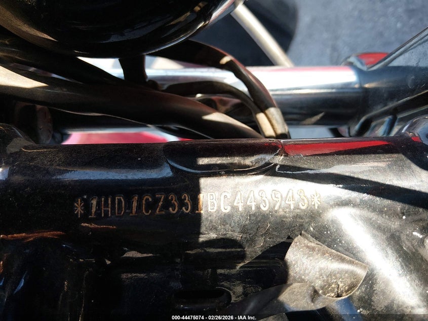 2011 Harley-Davidson Xl1200 N VIN: 1HD1CZ331BC443943 Lot: 44475074