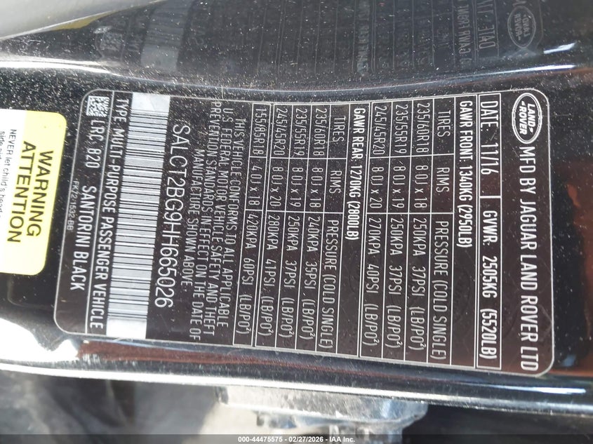 2017 Land Rover Discovery Sport Hse Lux VIN: SALCT2BG9HH665026 Lot: 44475575