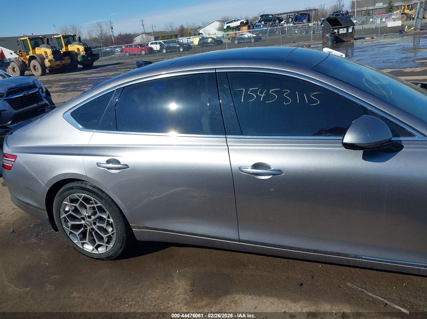 2022 Genesis G80 2.5 2.5T Awd silver Lot 111044476061 Vin KMTGB4SC2NU132461